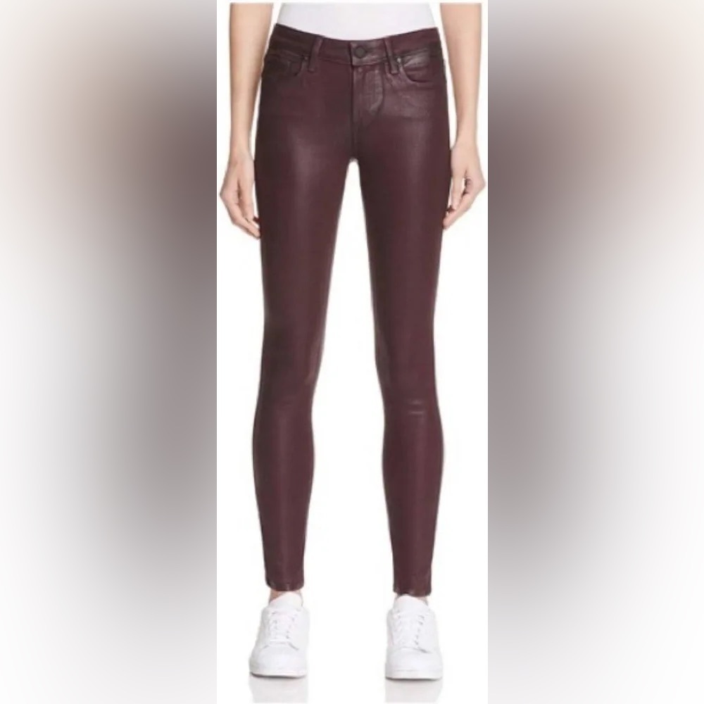 PAIGE Margot Ankle Wine Luxe Coating purple jeans sz.23